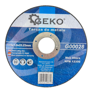 Geko Rezný kotúč na železo 115x1,0mm G00028