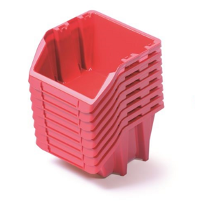 ProfiGaráž Plastové boxy 144x118x84mm Red 8ks