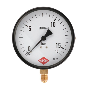 Airpress Barometer 1/4" 0-16 bar spodné pripojenie