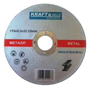 Kraft&Dele Brúsny kotúč na kov 115x6,0x22,23mm KD1942