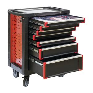 Redats Profesionálny dielenský vozík s náradím 420ks - 7 šuflíkov Black/Red 07-02-19
